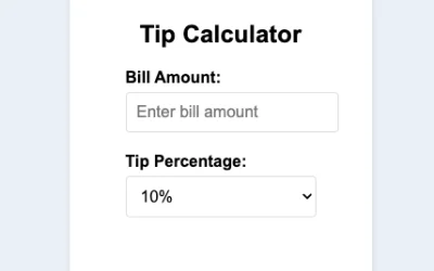 How to build your own Tip calculator